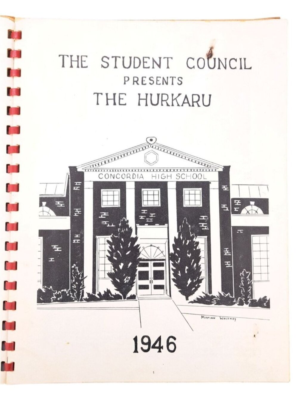Vintage 1946 Concordia High School Yearbook Kansas Hurkaru Spiral Bound 62 Pages - Picture 2 of 11